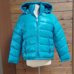 Guess Turquoise Puffer Coat